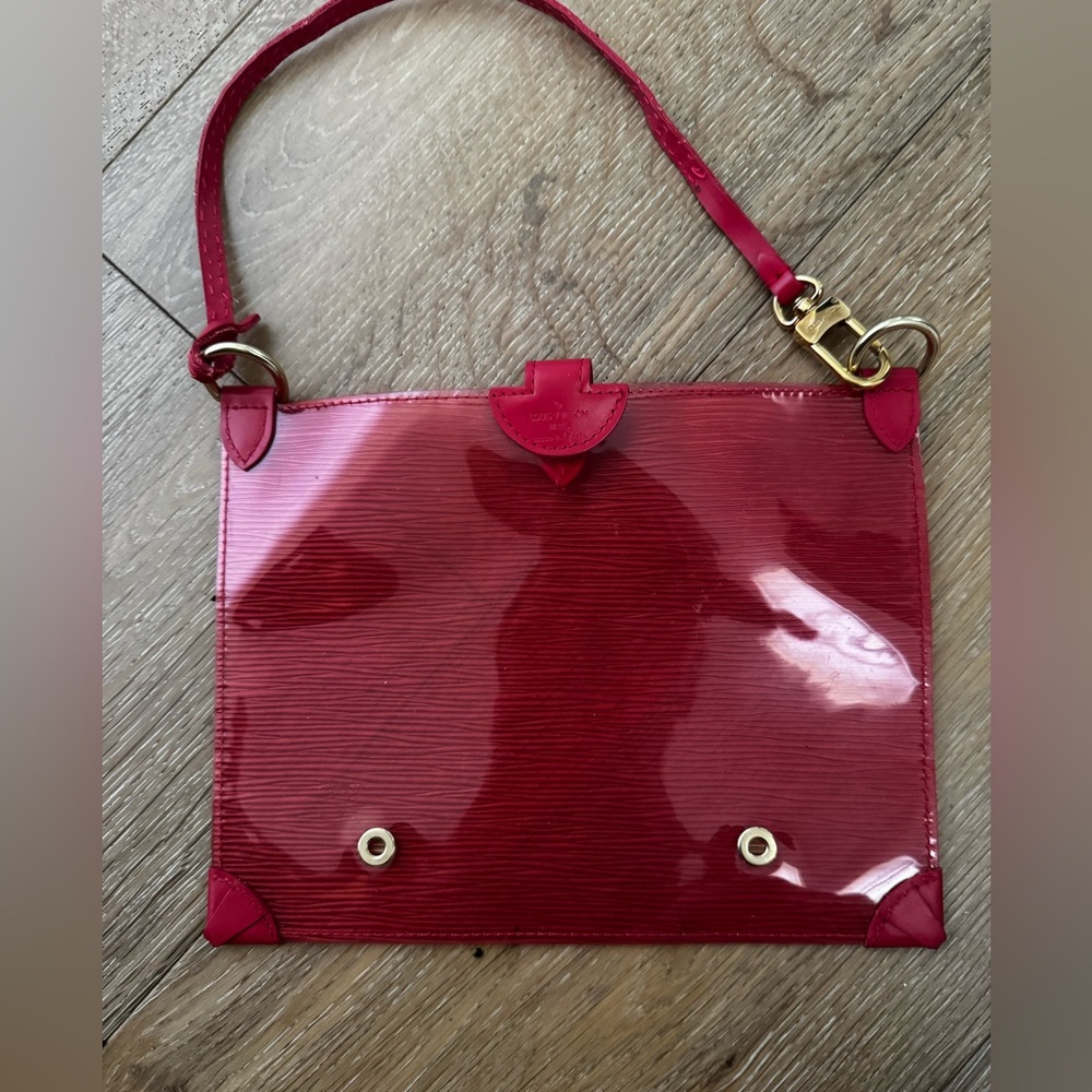 Louis Vuitton Clear Red Epi Leather Plage Pochette